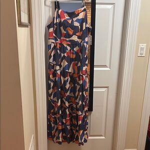Nine West Multicolor Abstract Maxi Dress